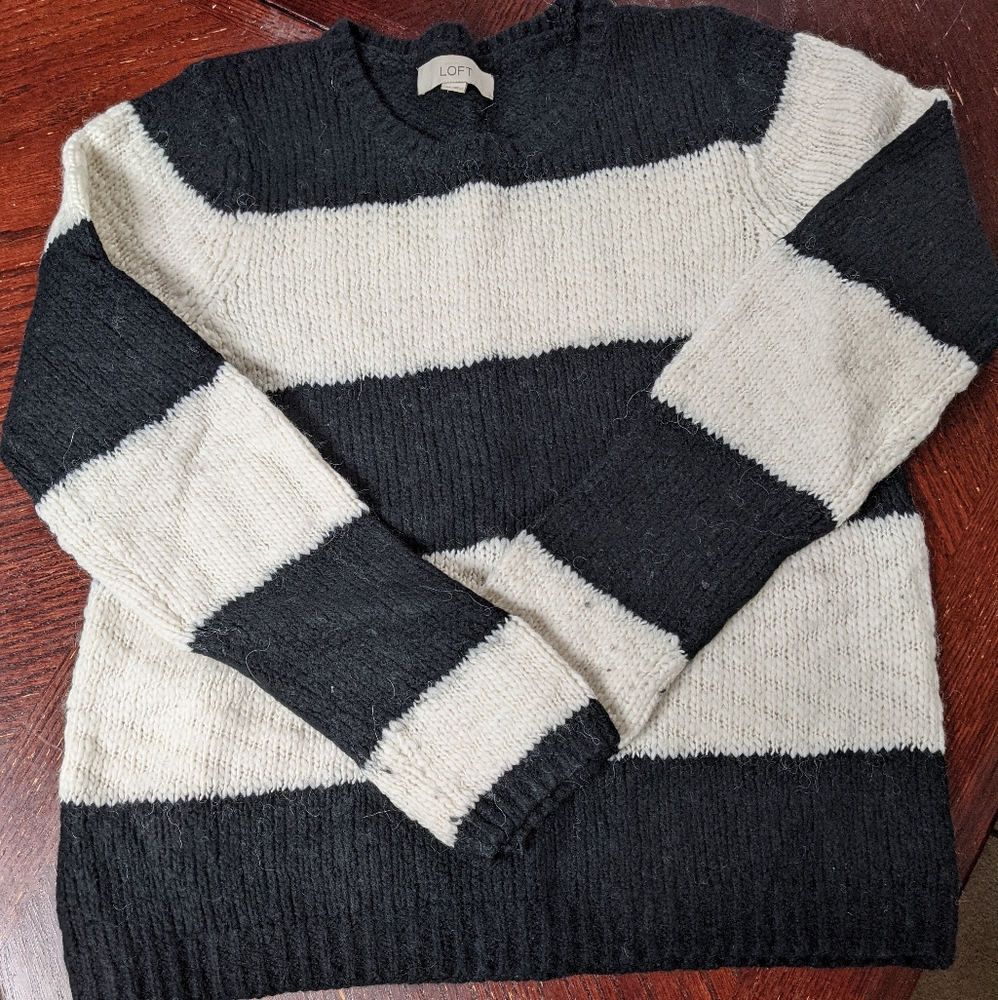 Loft Striped Sweater XL